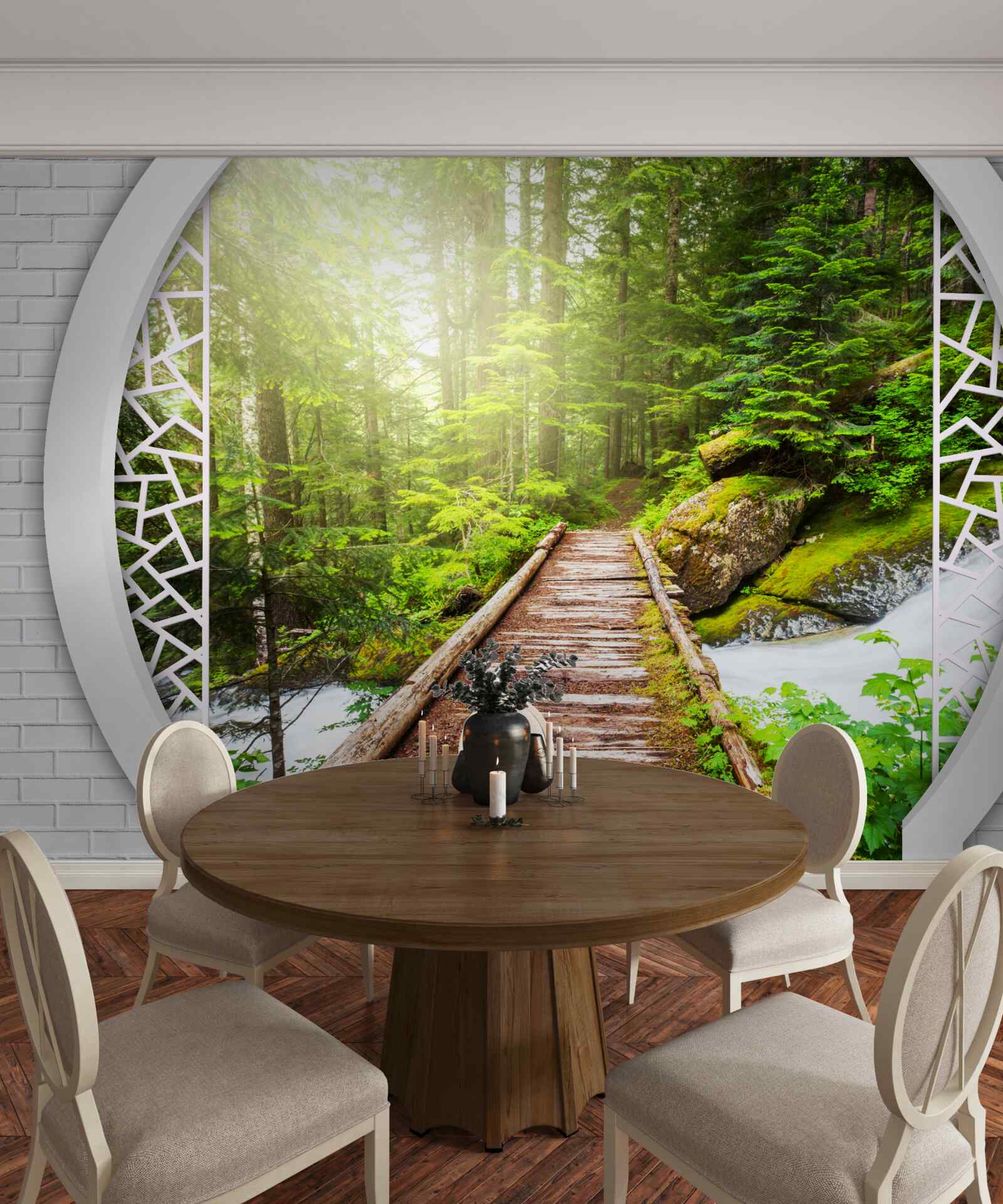 Fototapeta Ścieżka górska biegnąca przez gęsty las