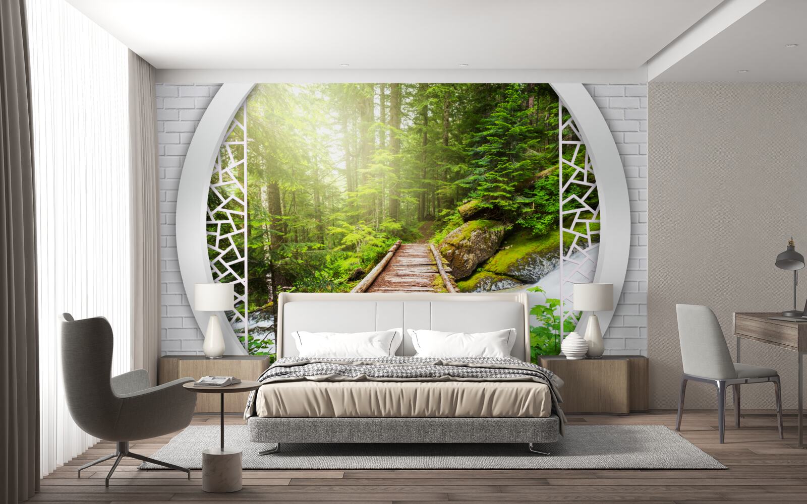 Fototapeta Ścieżka górska biegnąca przez gęsty las