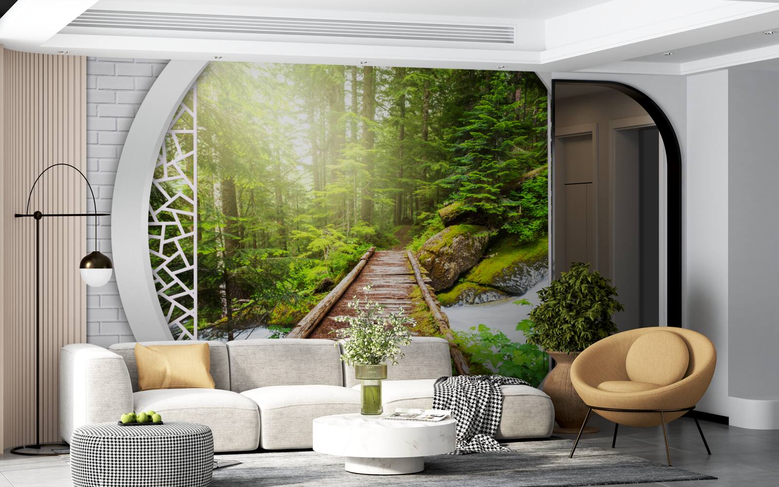 Fototapeta Ścieżka górska biegnąca przez gęsty las