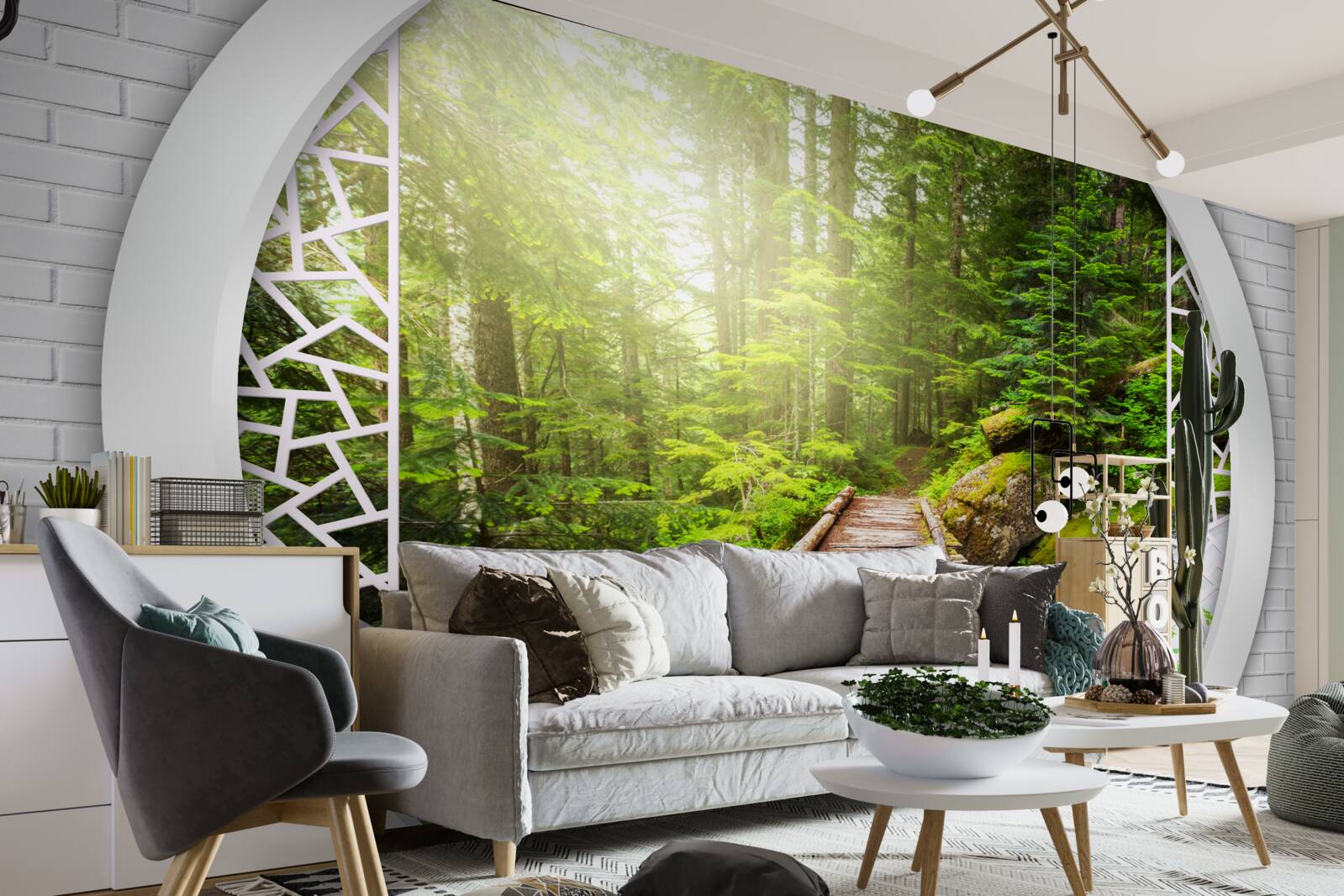 Fototapeta Ścieżka górska biegnąca przez gęsty las