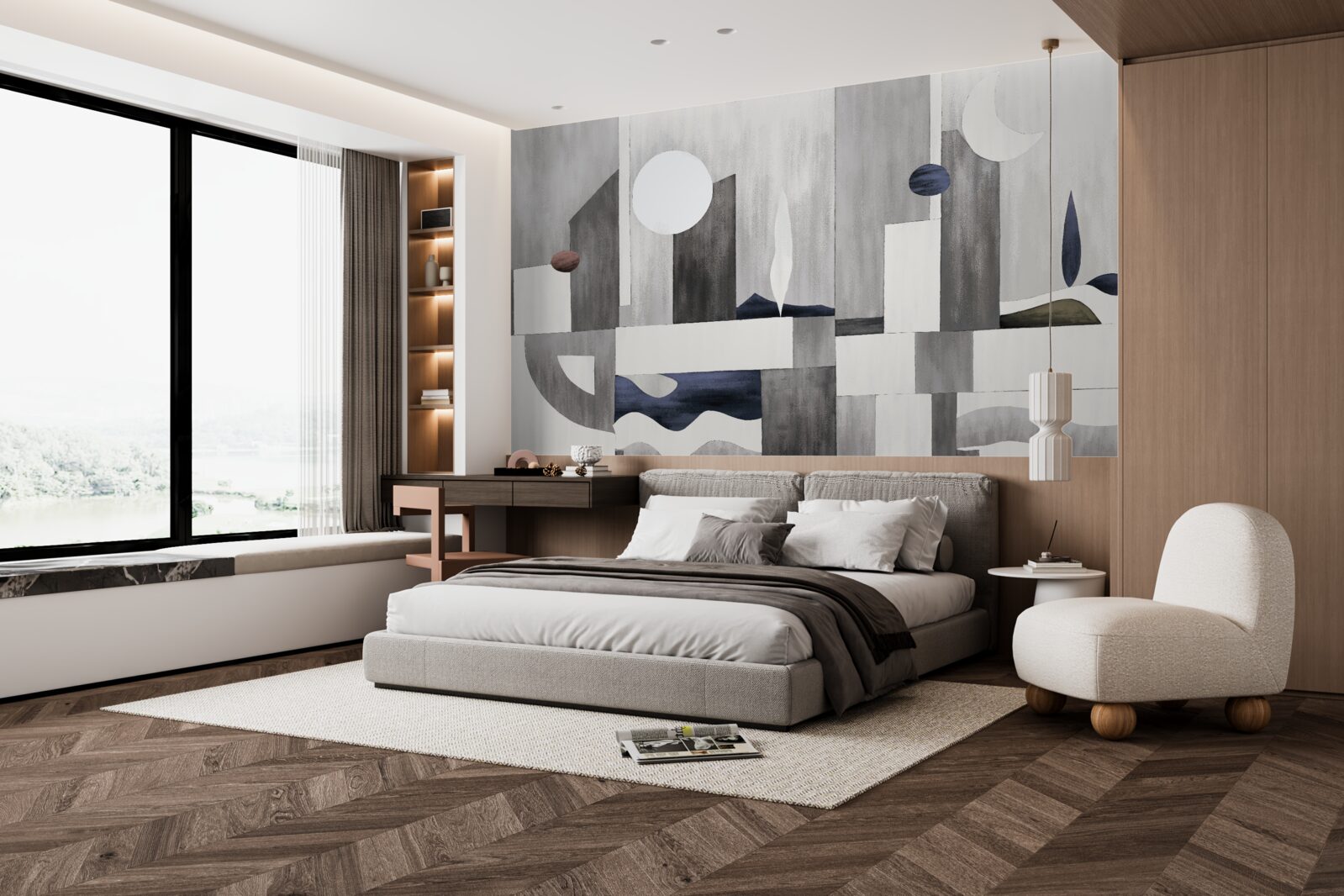 Fototapeta miasto budzi się pod wschodzącym słońcem