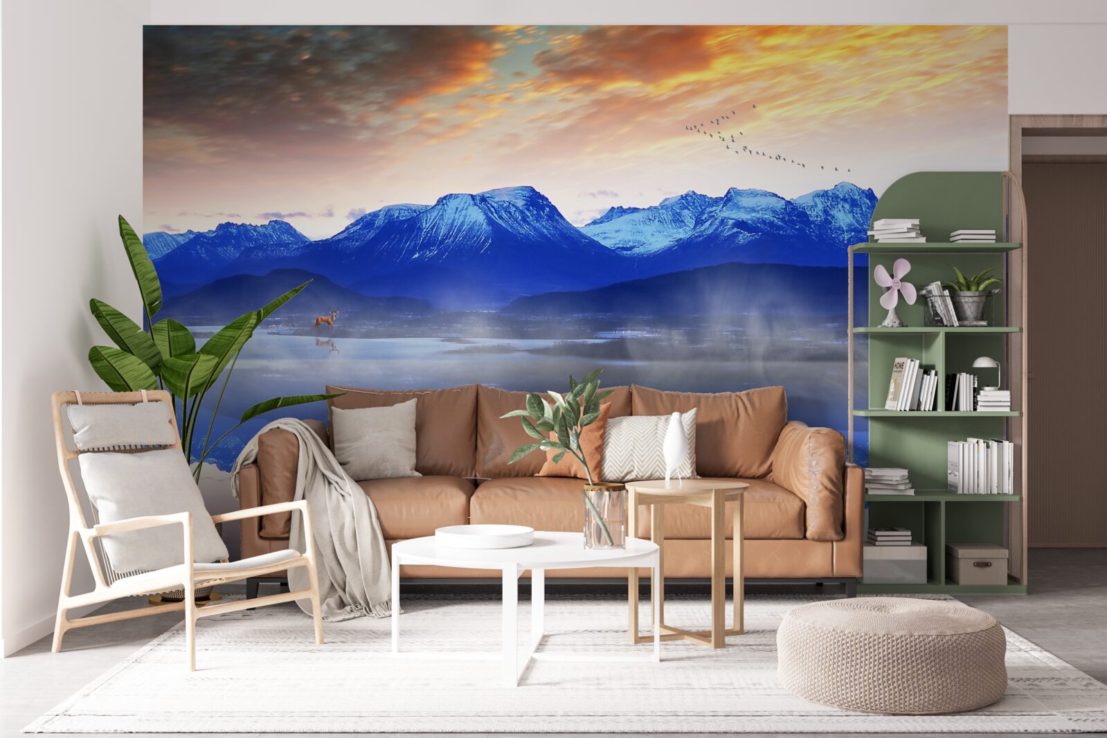 Fototapeta mglisty koc nad niestabilną powierzchnią wody