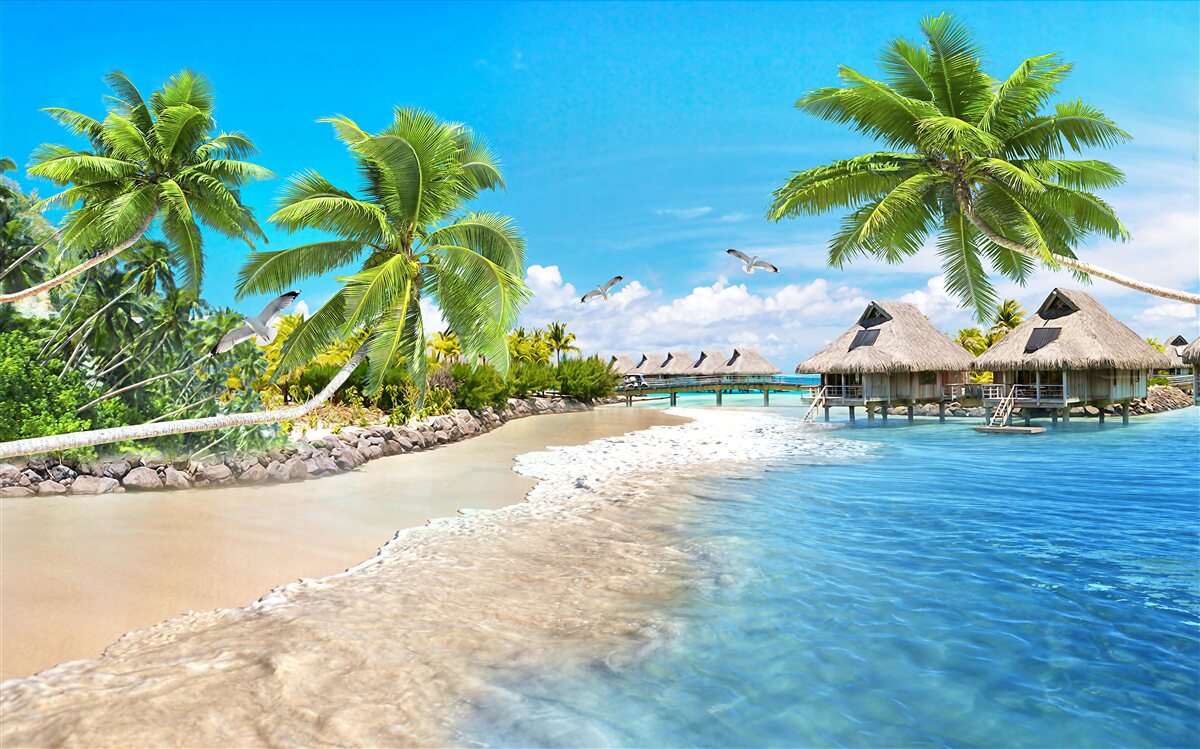 Fototapeta altany morskie położone na wodzie