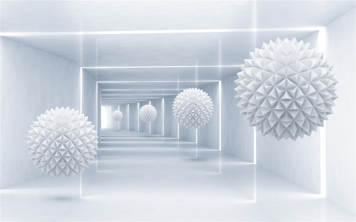 Fototapeta kule i tunel w perspektywie wizualnej