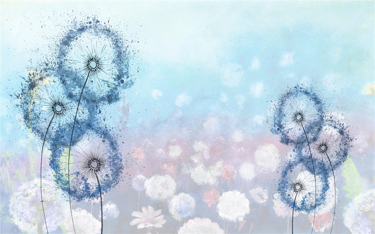 Fototapeta niezwykłe niebieskie kwiaty