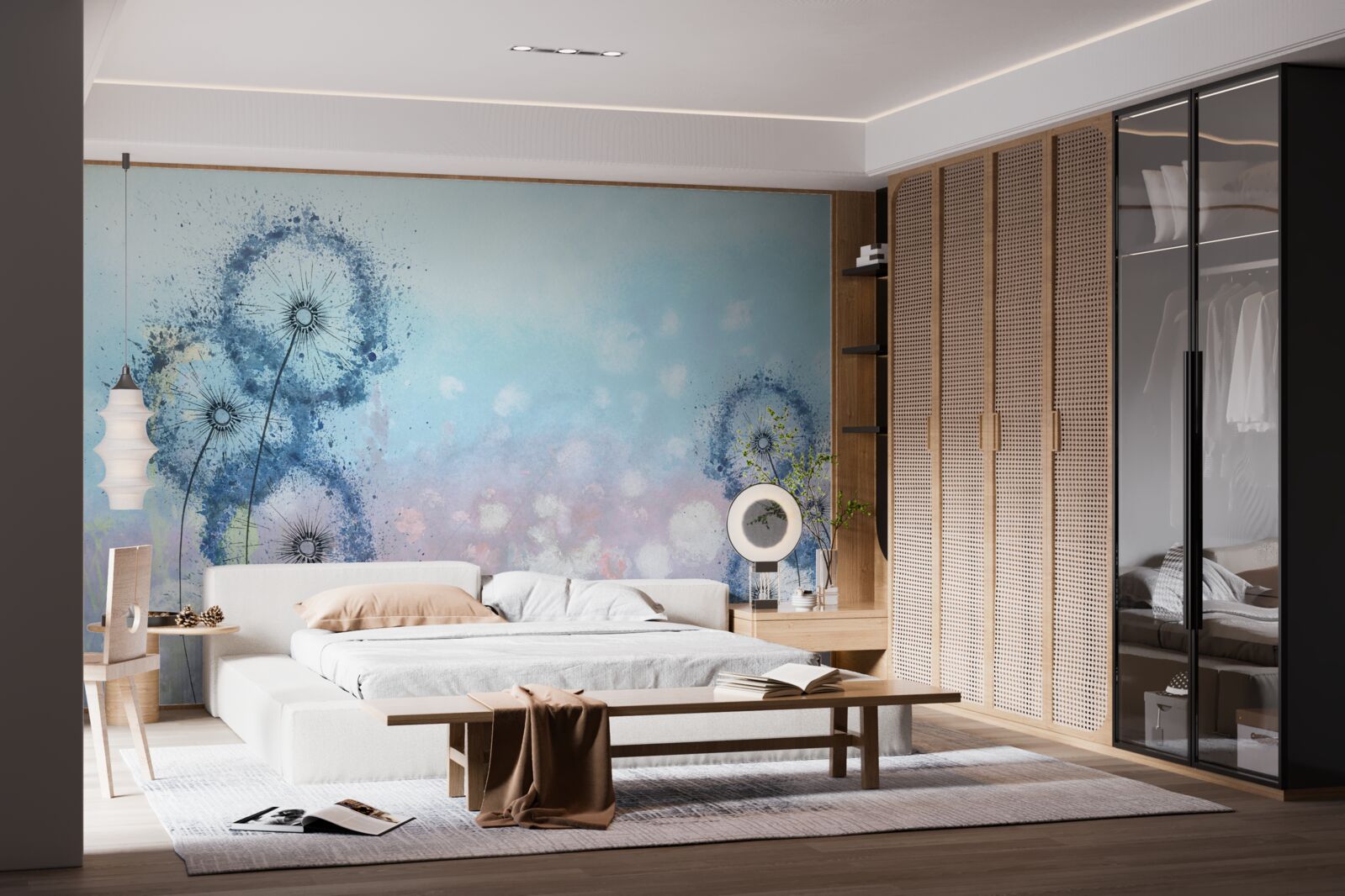 Fototapeta niezwykłe niebieskie kwiaty