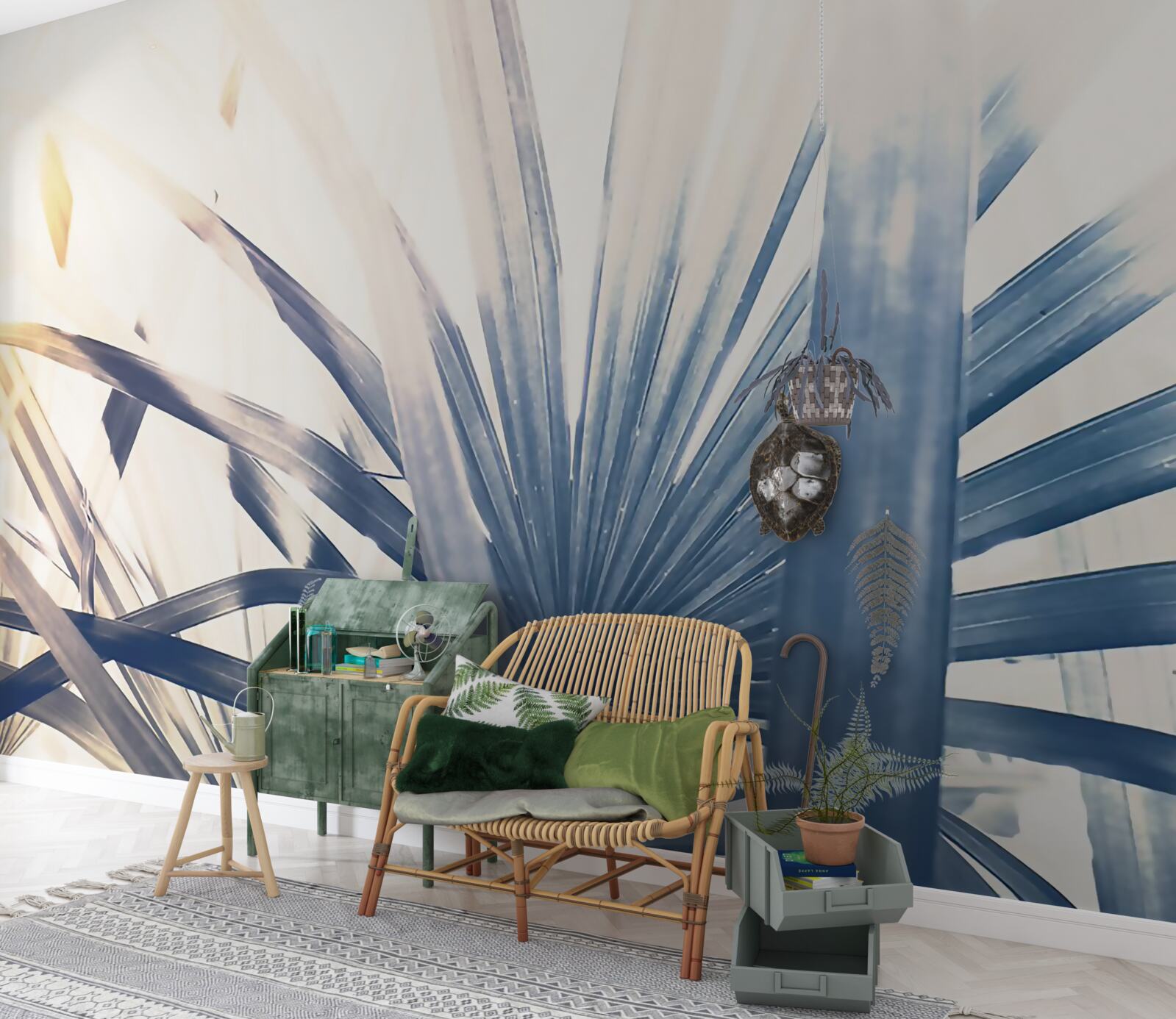 Fototapeta zbliżenia liści palmowych