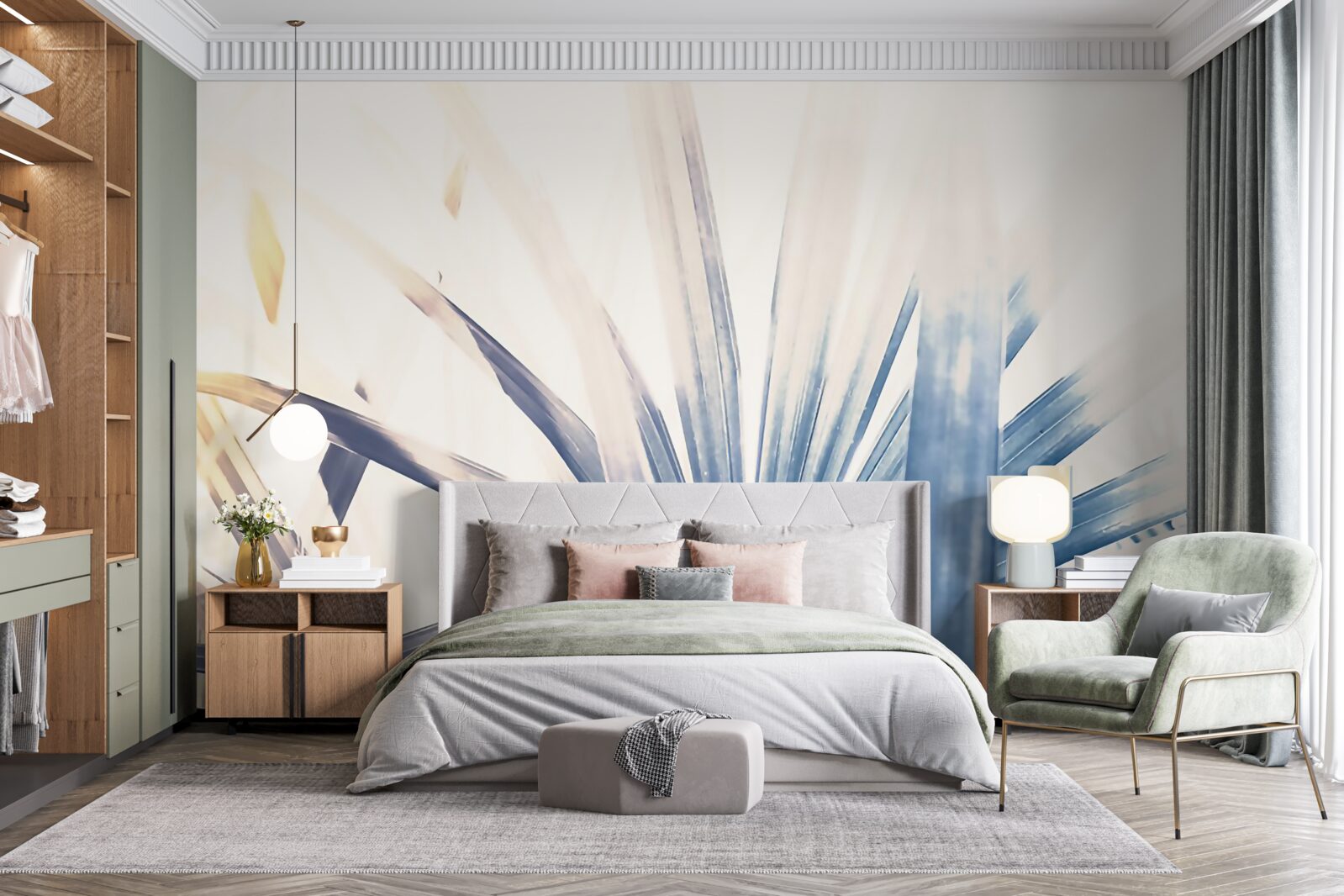 Fototapeta zbliżenia liści palmowych