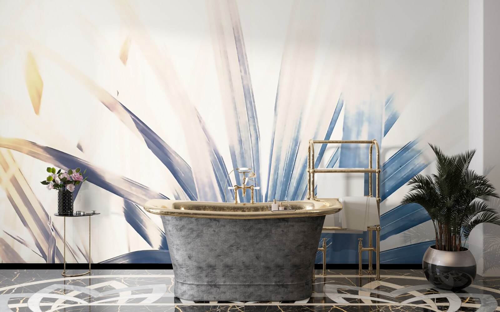 Fototapeta zbliżenia liści palmowych