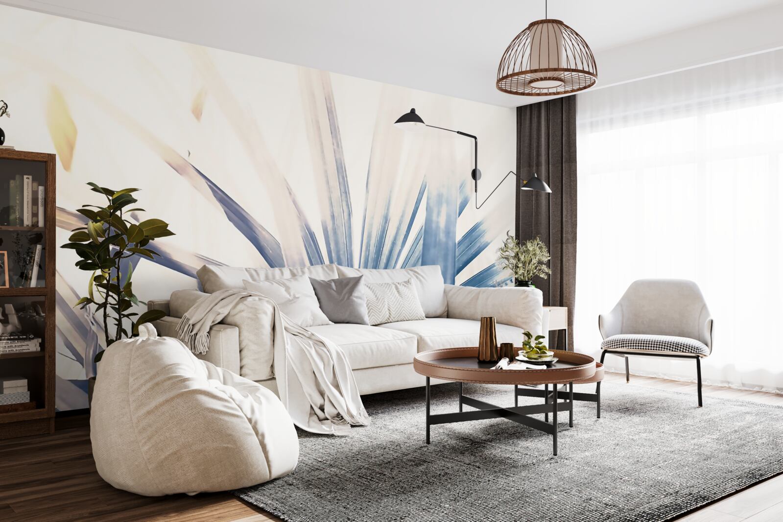 Fototapeta zbliżenia liści palmowych