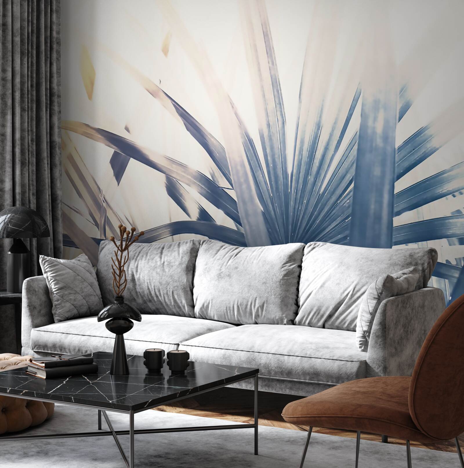 Fototapeta zbliżenia liści palmowych