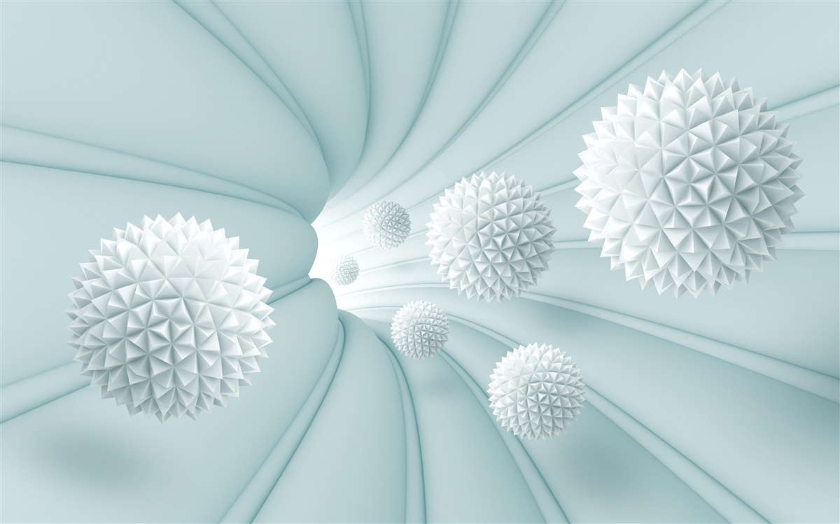 Fototapeta piłki latające przez tunel