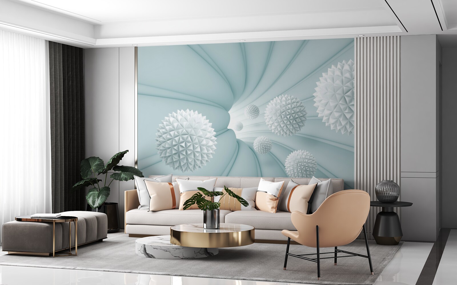 Fototapeta piłki latające przez tunel