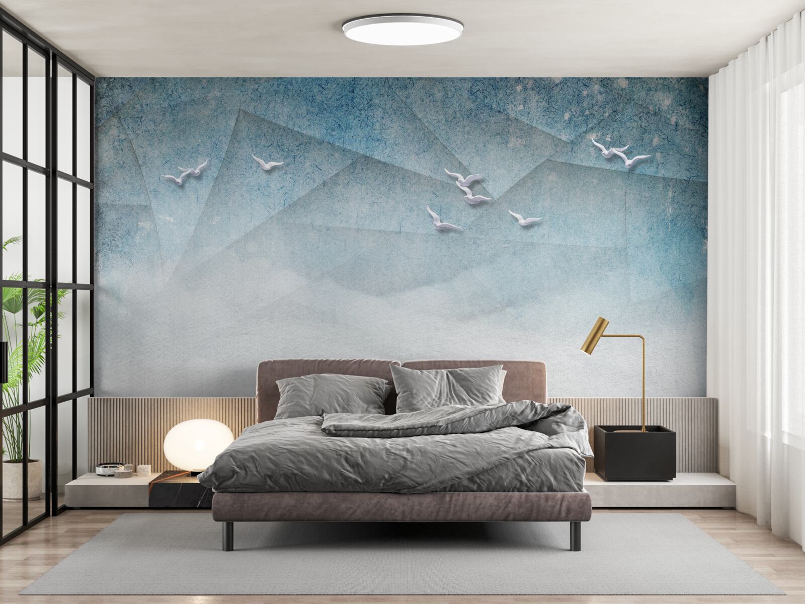 Fototapeta staw pełni funkcję strefy zarośli dla ptaków