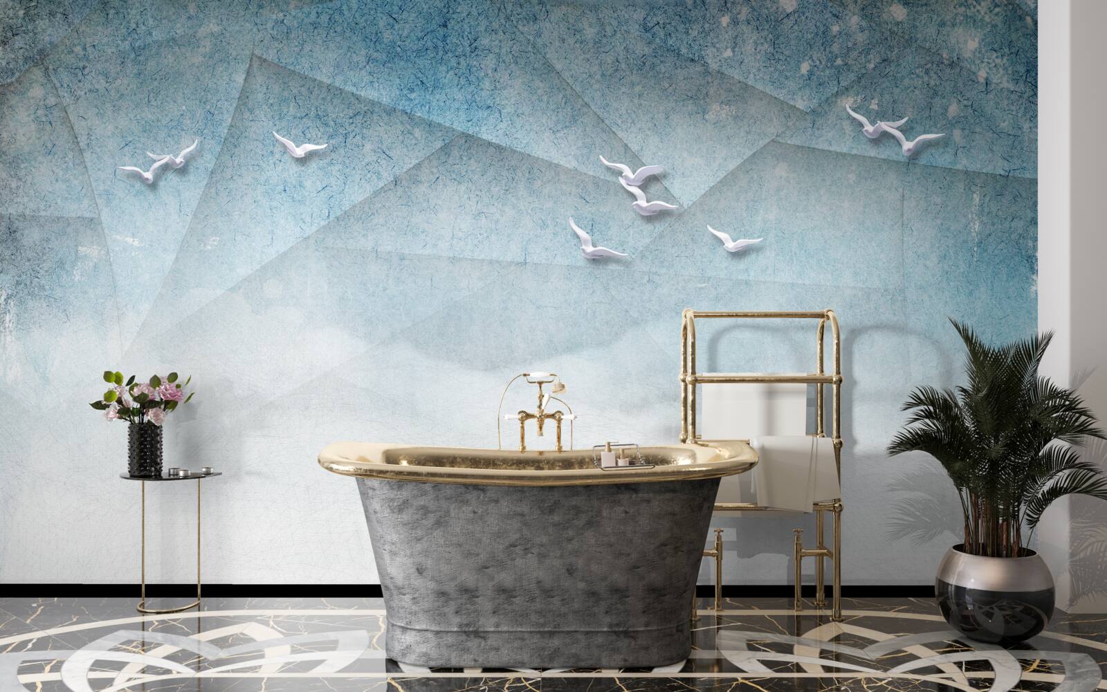 Fototapeta staw pełni funkcję strefy zarośli dla ptaków