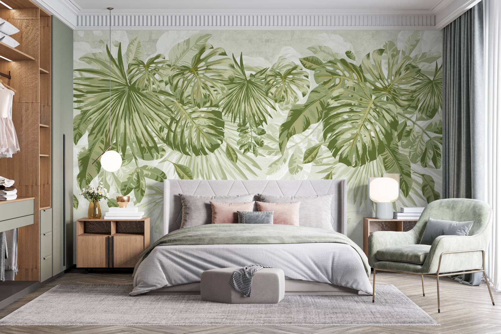 Fototapeta liście tropikalne bananów i monstery