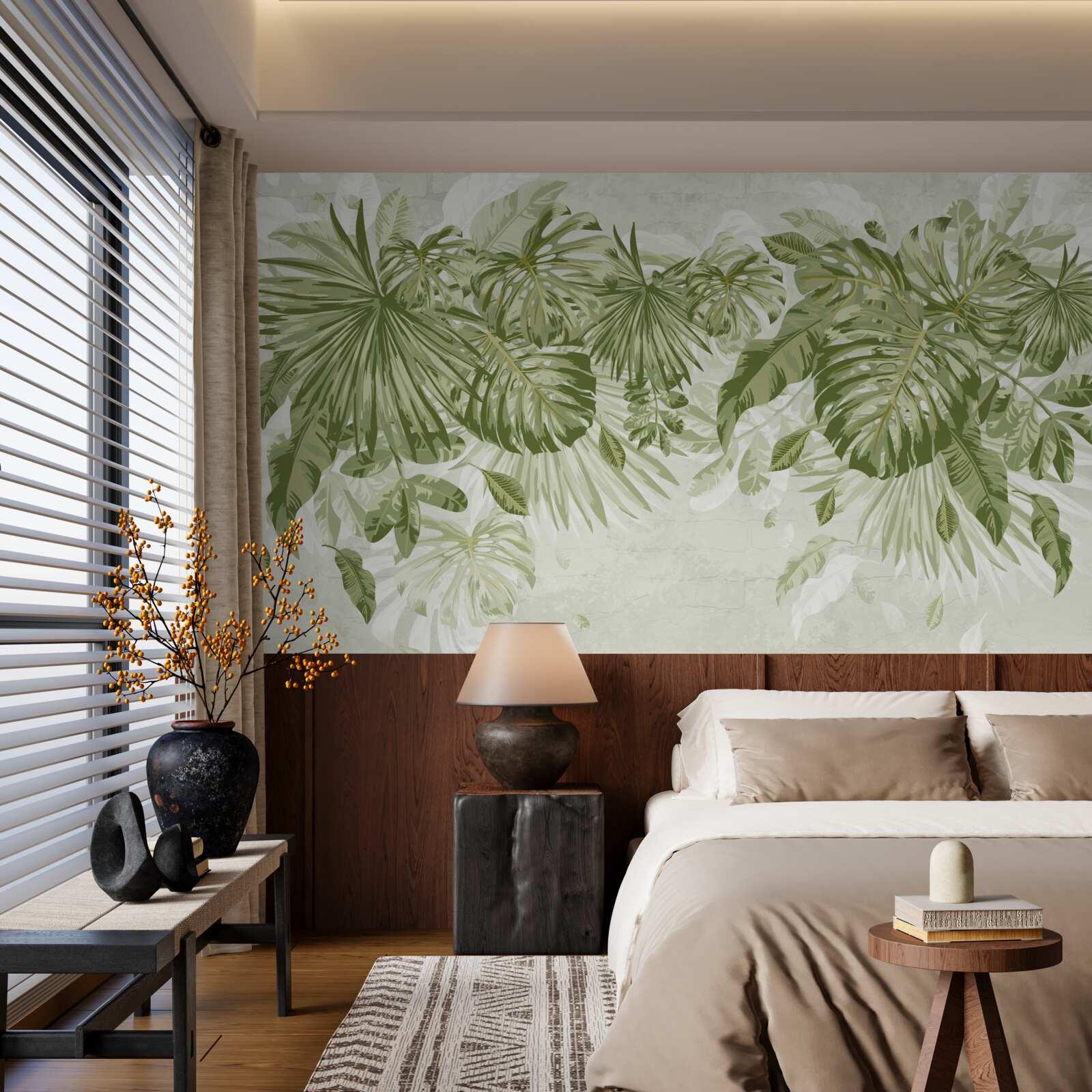 Fototapeta liście tropikalne bananów i monstery