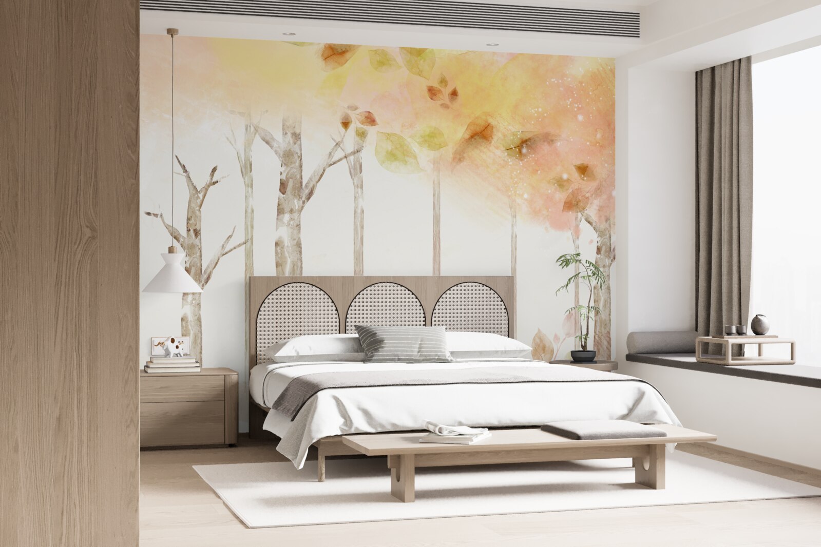 Fototapeta drzewa tracą liście jesienią