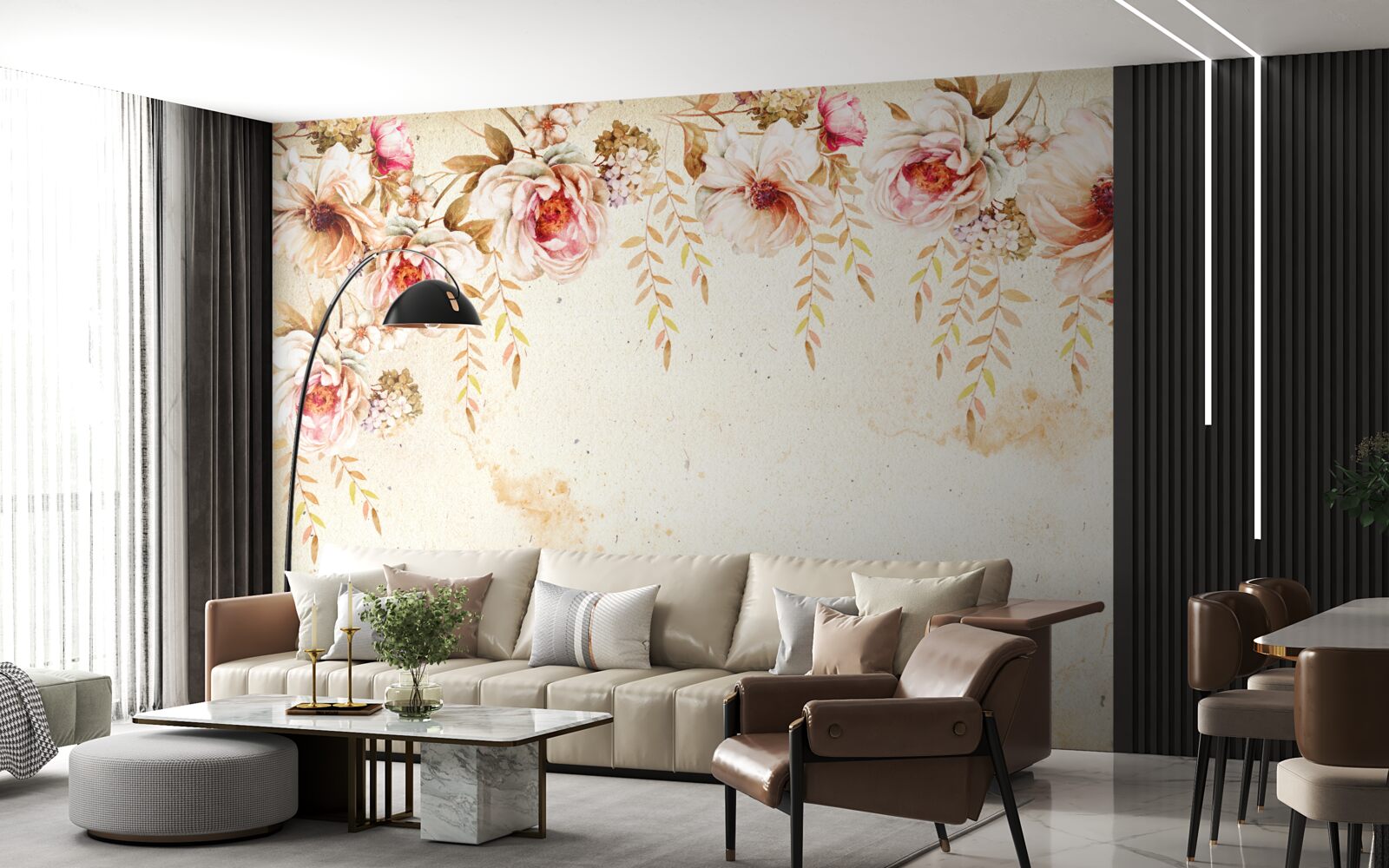 Fototapeta duże pąki kwiatowe znajdują się na jasnym tle