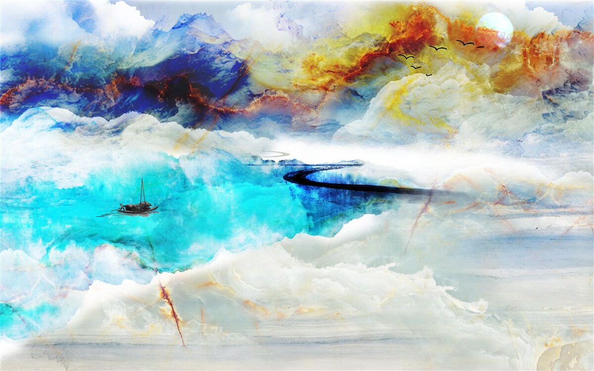 Fototapeta brzeg morza lazurowego podczas burzy