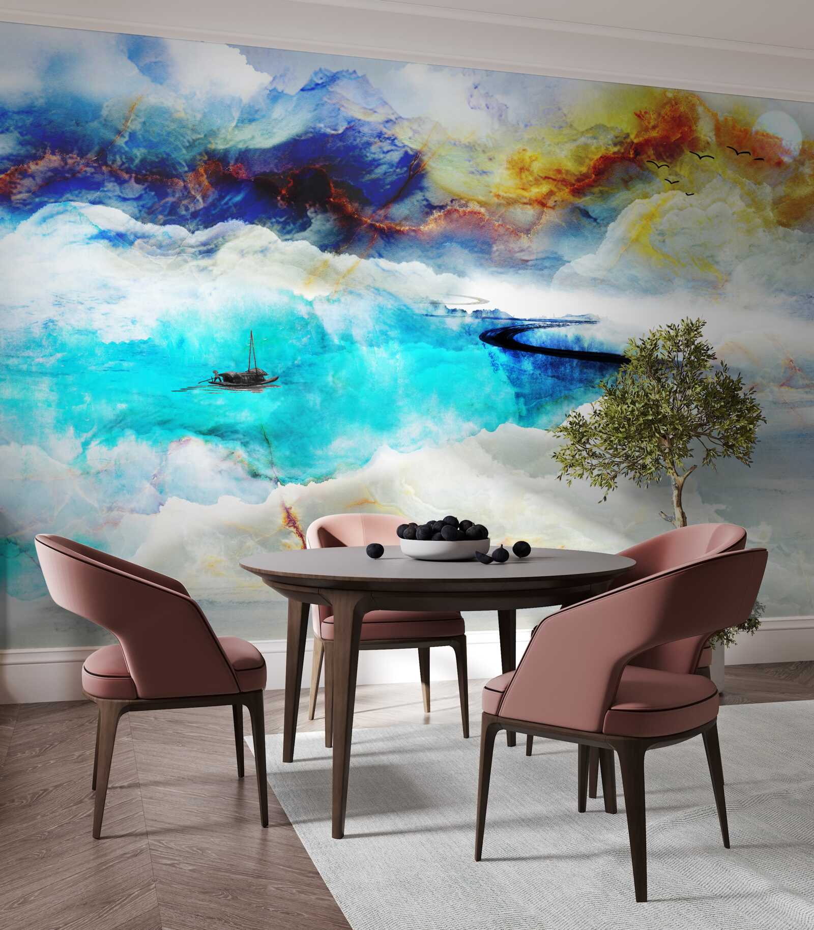 Fototapeta brzeg morza lazurowego podczas burzy