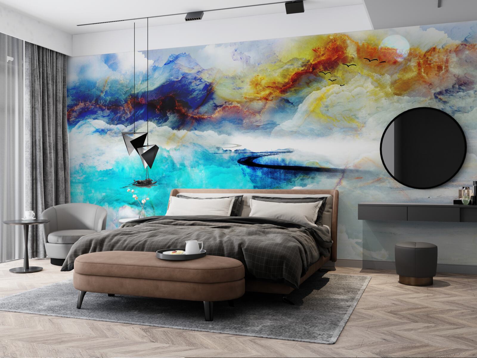 Fototapeta brzeg morza lazurowego podczas burzy