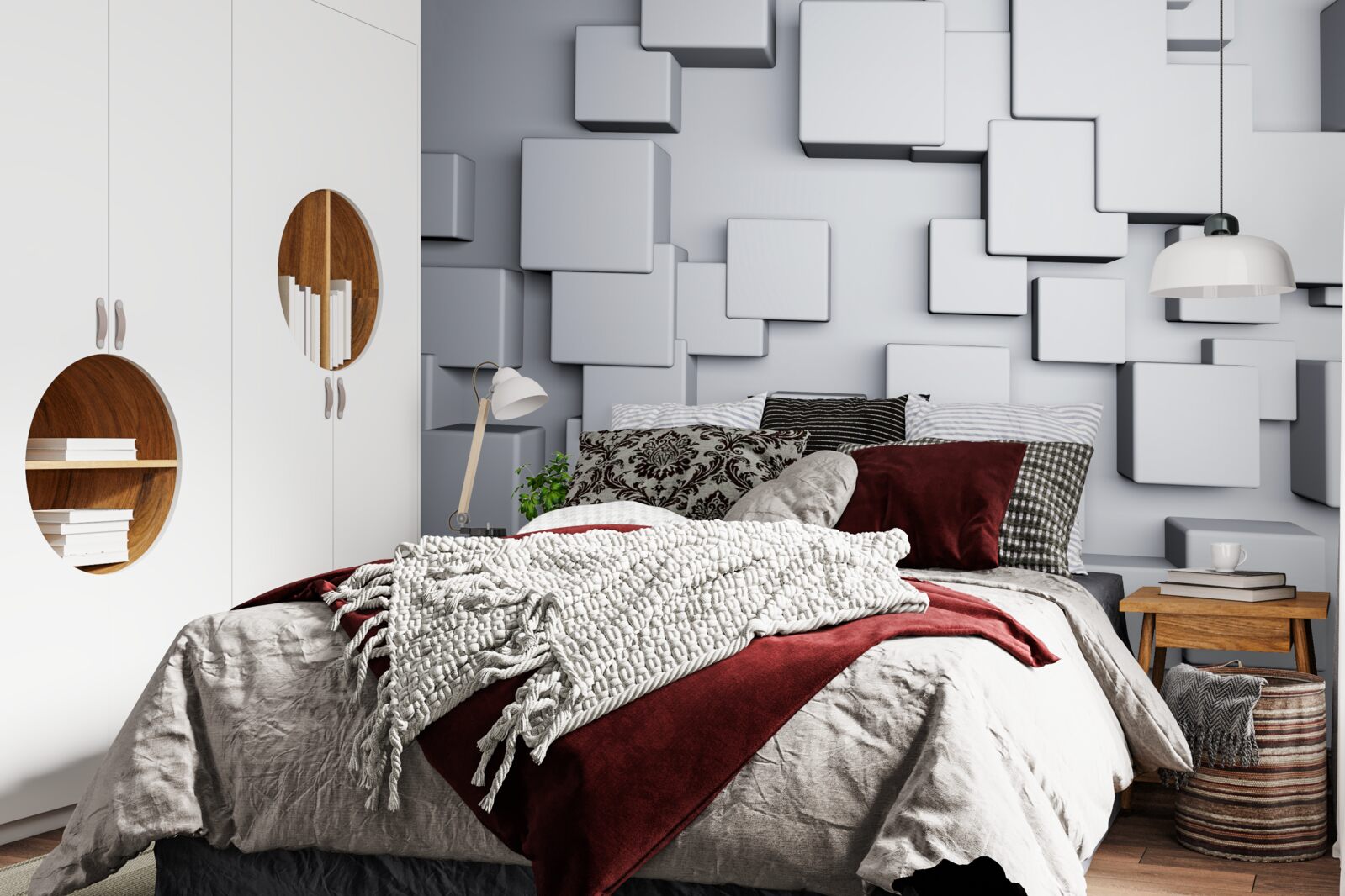 Fototapeta duże szare prostokątne kształty