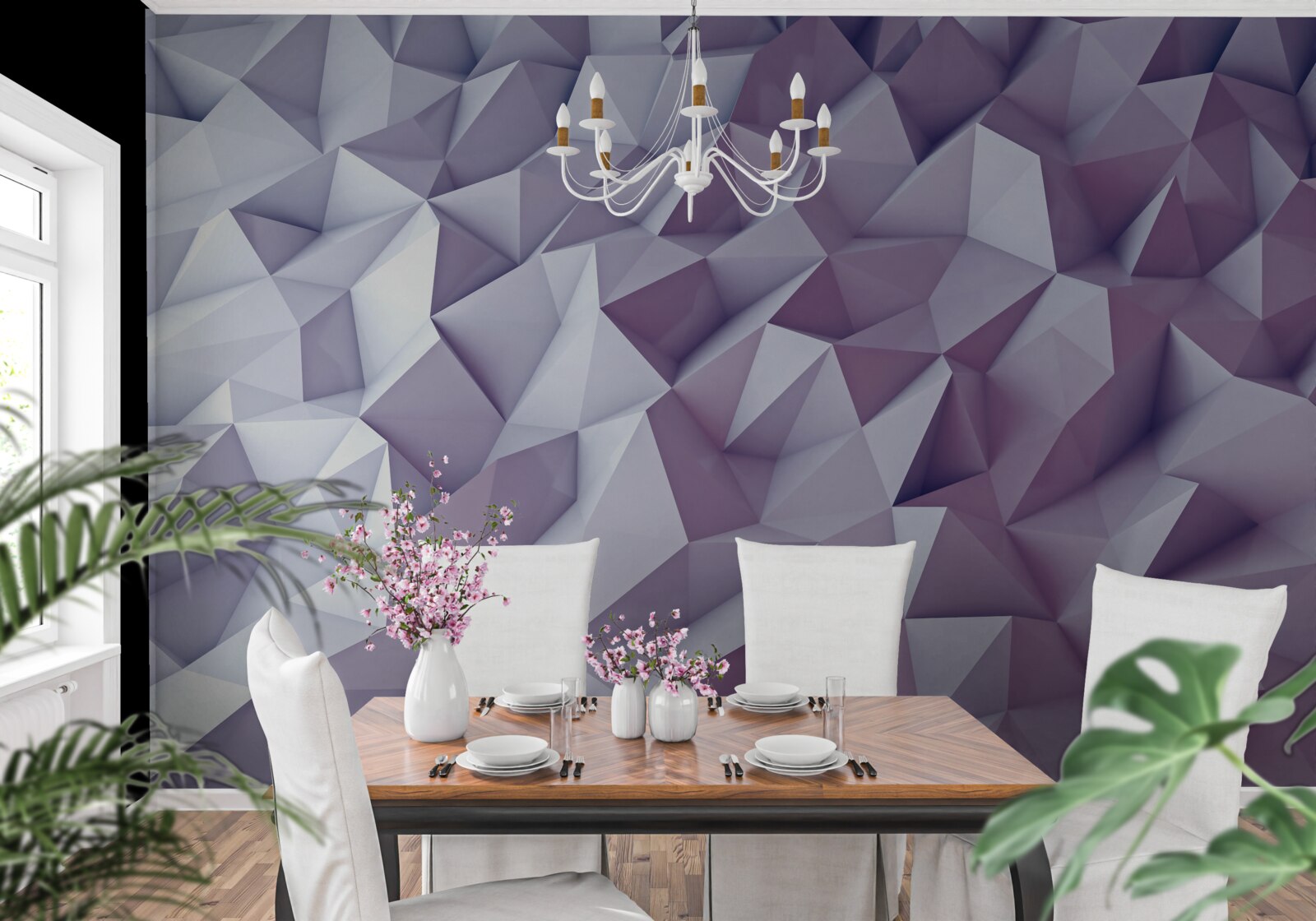 Fototapeta abstrakcje gradientowe w kształcie trójkątów