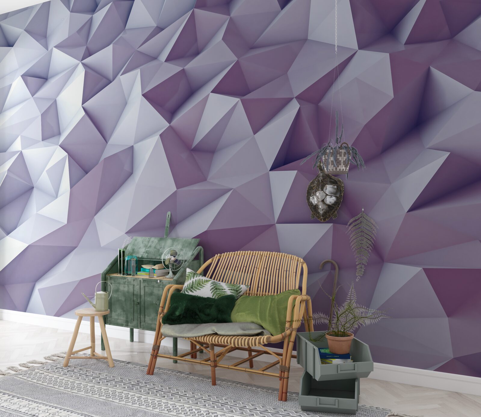 Fototapeta abstrakcje gradientowe w kształcie trójkątów