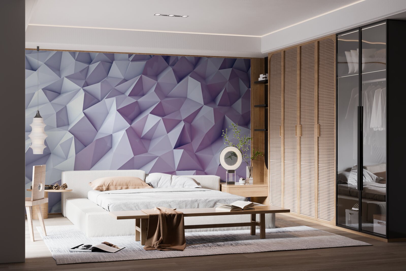 Fototapeta abstrakcje gradientowe w kształcie trójkątów