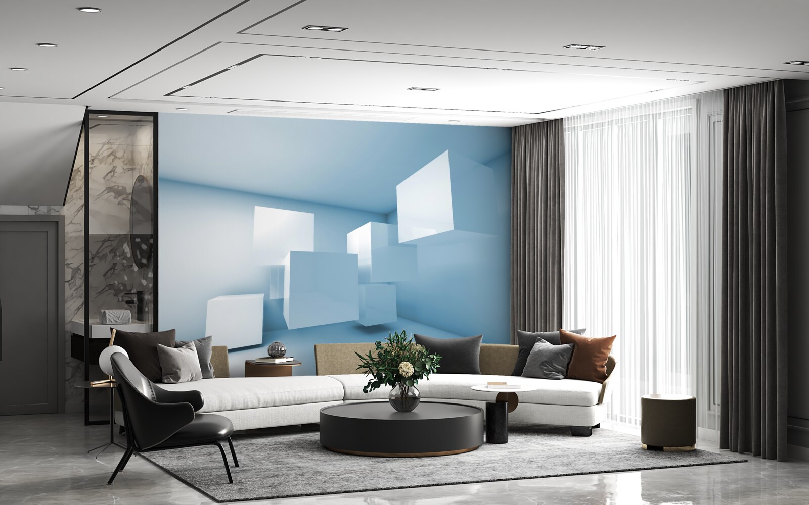 Fototapeta abstrakcyjna struktura geometryczna