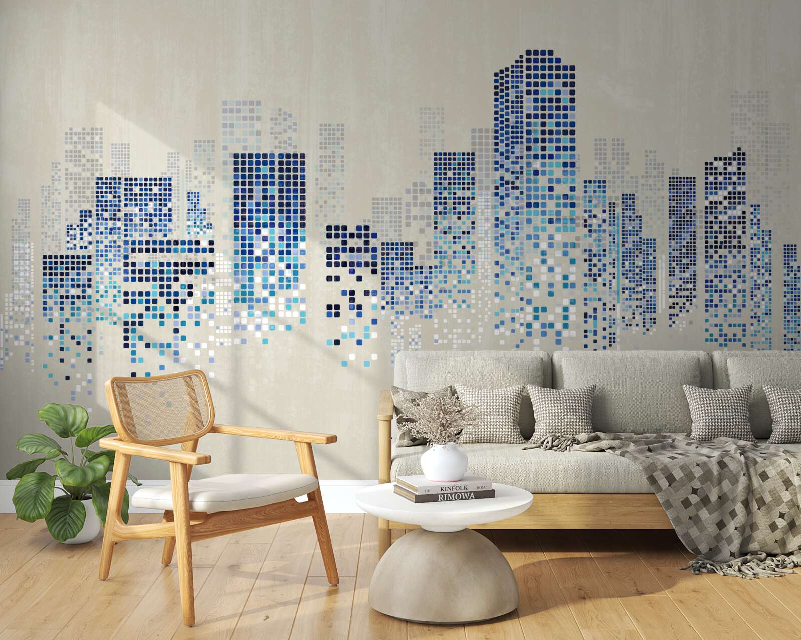 Fototapeta nowoczesne budynki z perforacjami