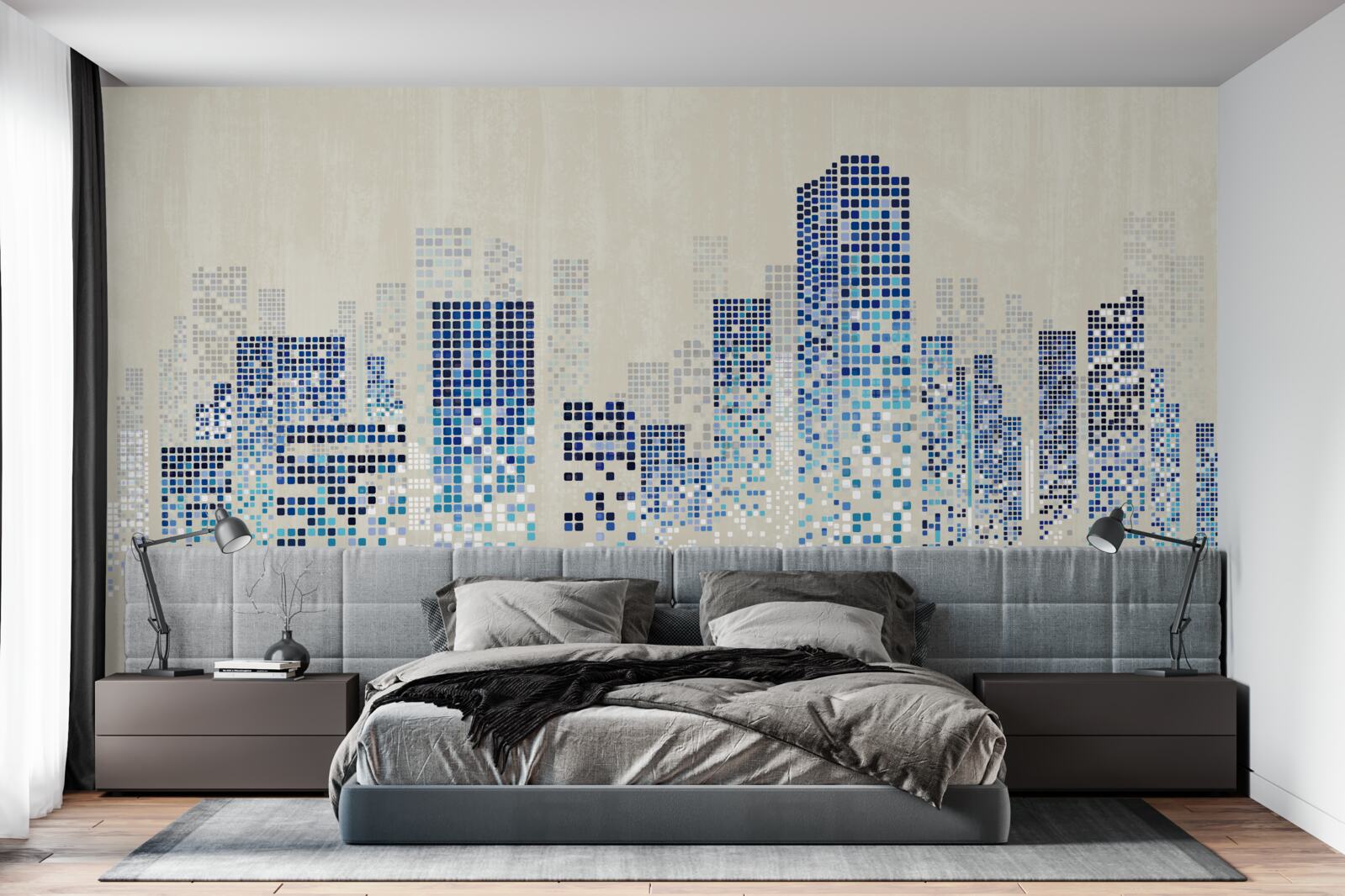 Fototapeta nowoczesne budynki z perforacjami