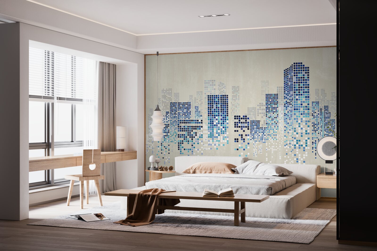 Fototapeta nowoczesne budynki z perforacjami