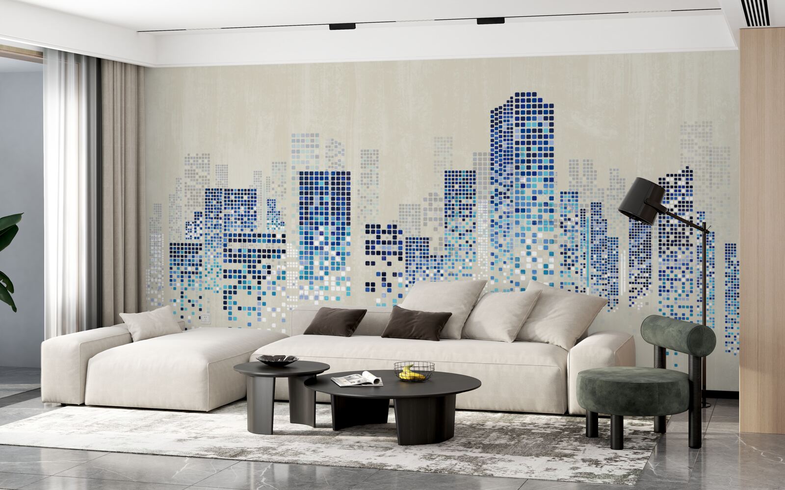 Fototapeta nowoczesne budynki z perforacjami