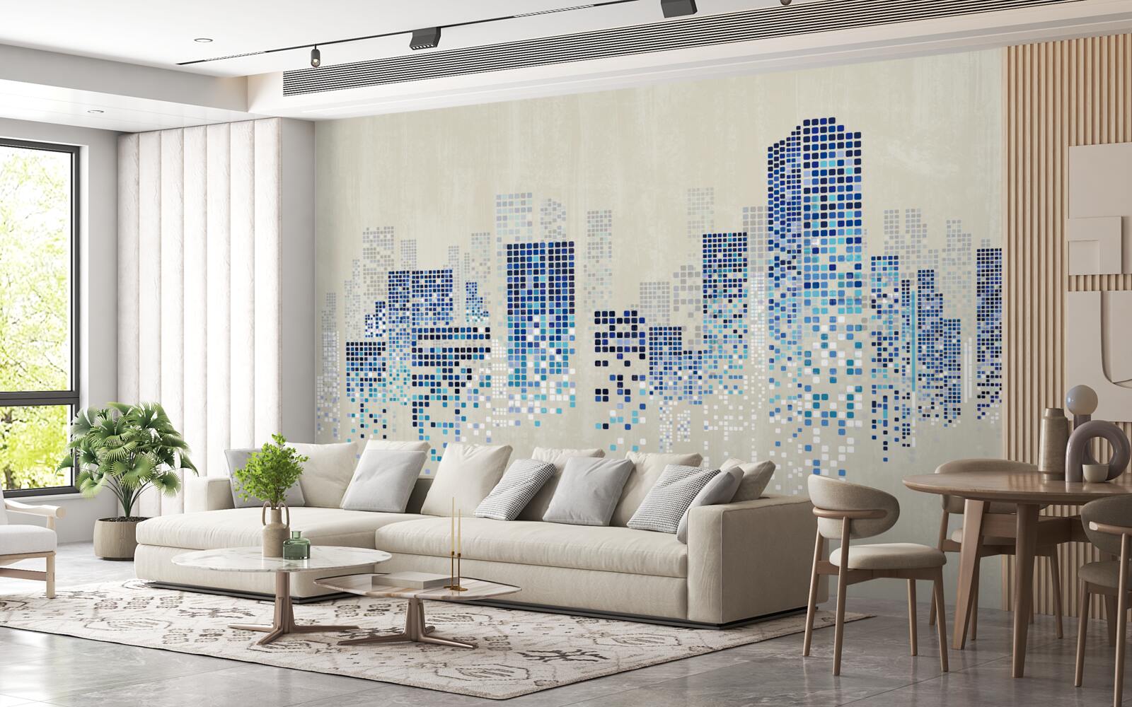 Fototapeta nowoczesne budynki z perforacjami