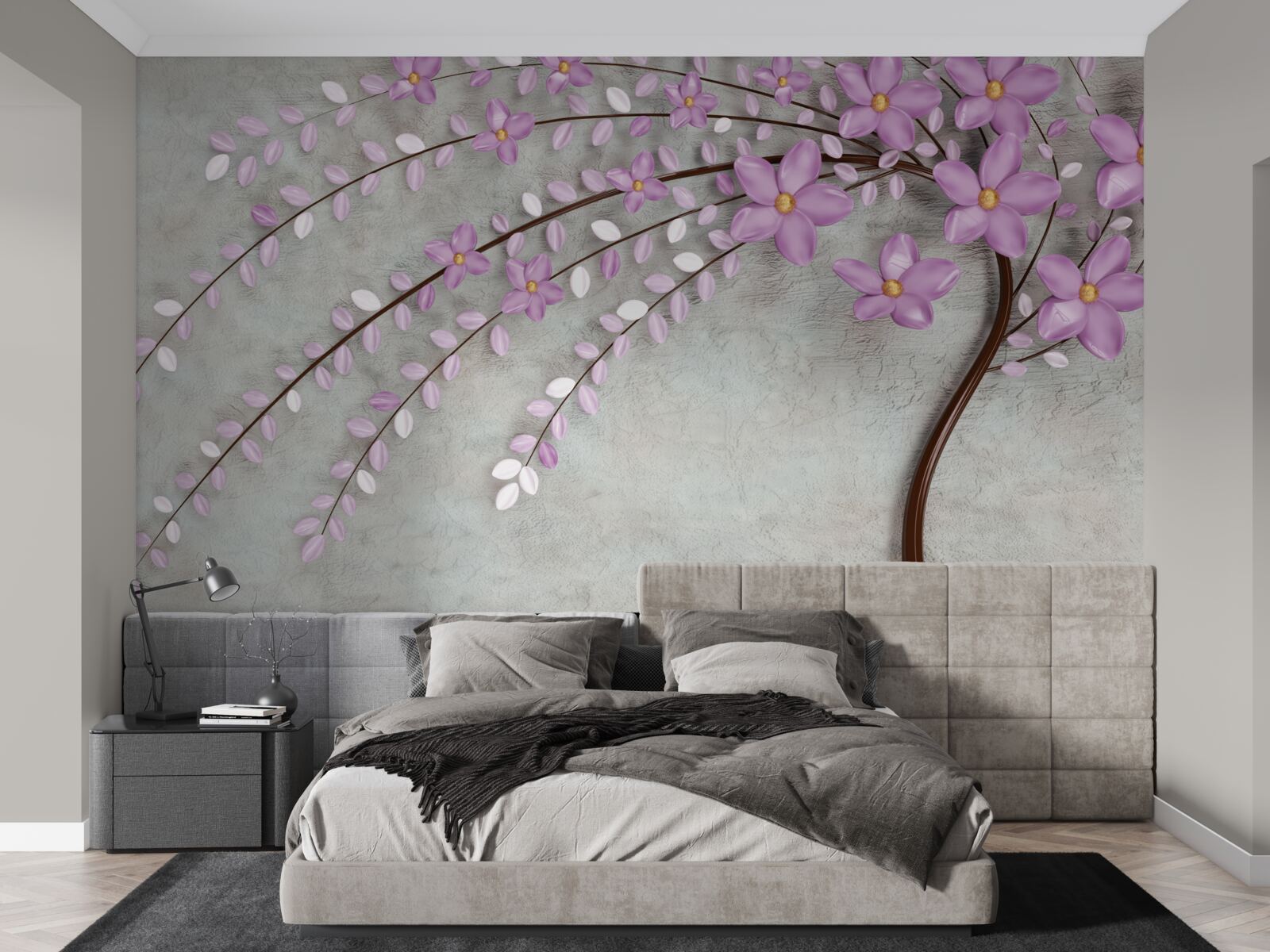 Fototapeta drzewo ozdobione delikatnymi kwiatami bzu