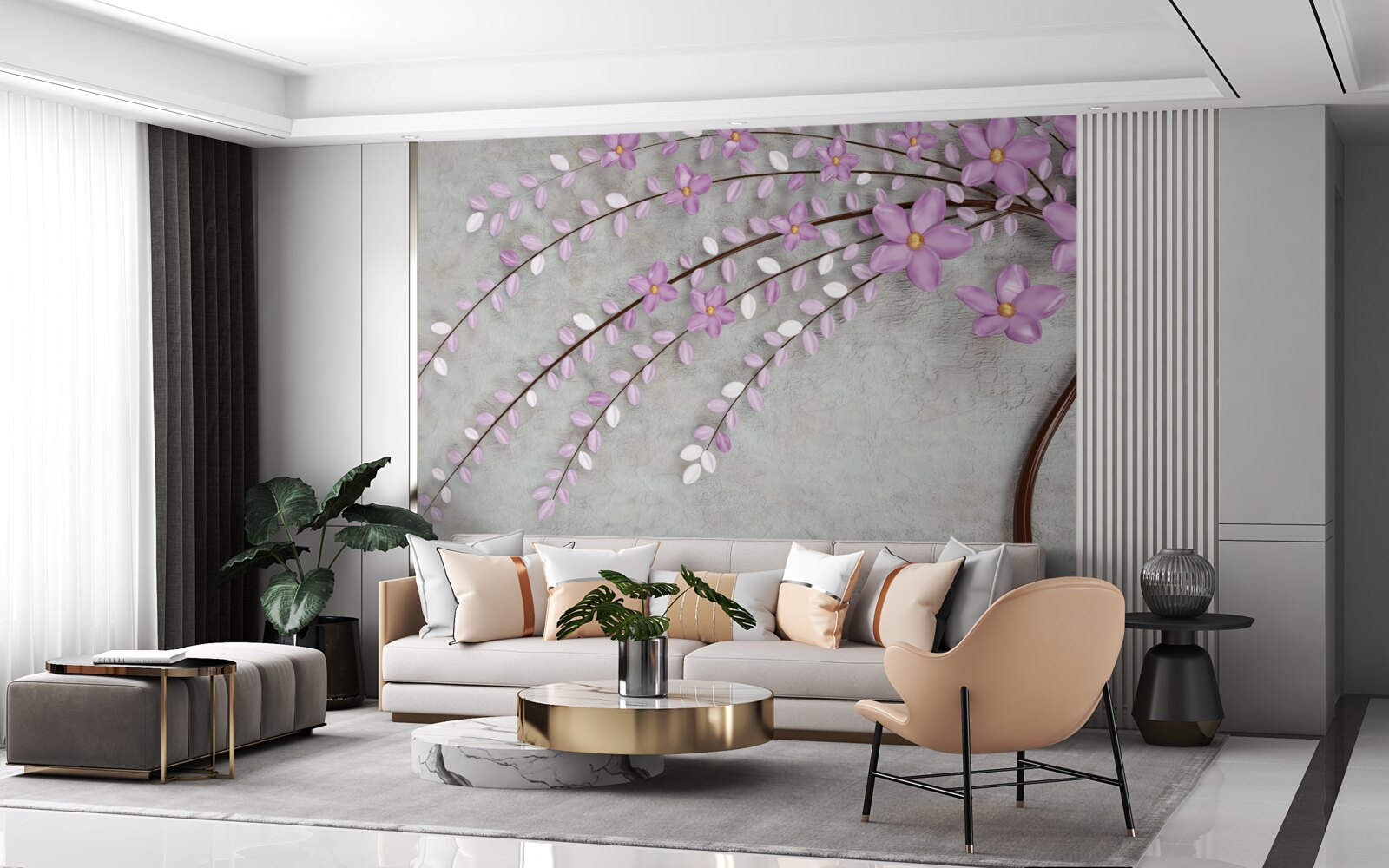 Fototapeta drzewo ozdobione delikatnymi kwiatami bzu