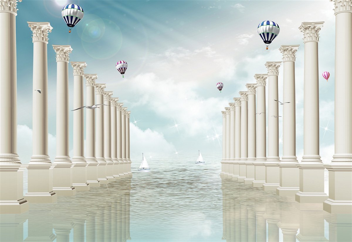 Fototapeta Łuki egiptu na tle błękitnego nieba