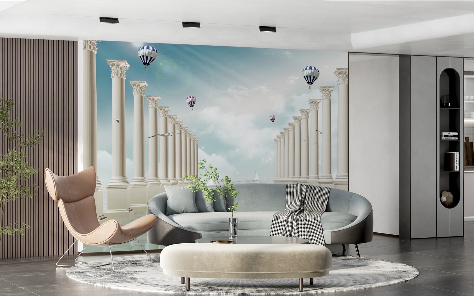 Fototapeta Łuki egiptu na tle błękitnego nieba