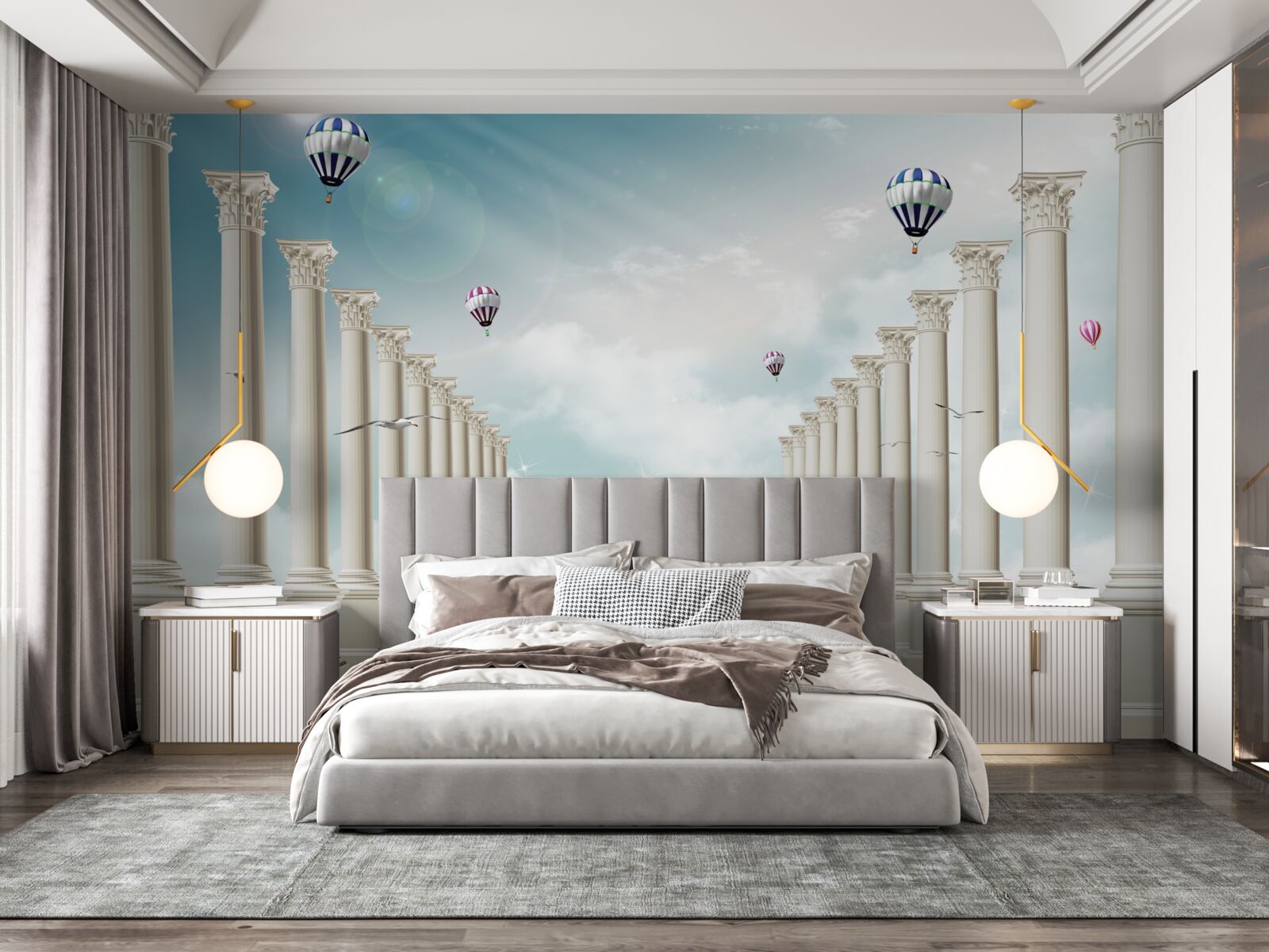 Fototapeta Łuki egiptu na tle błękitnego nieba