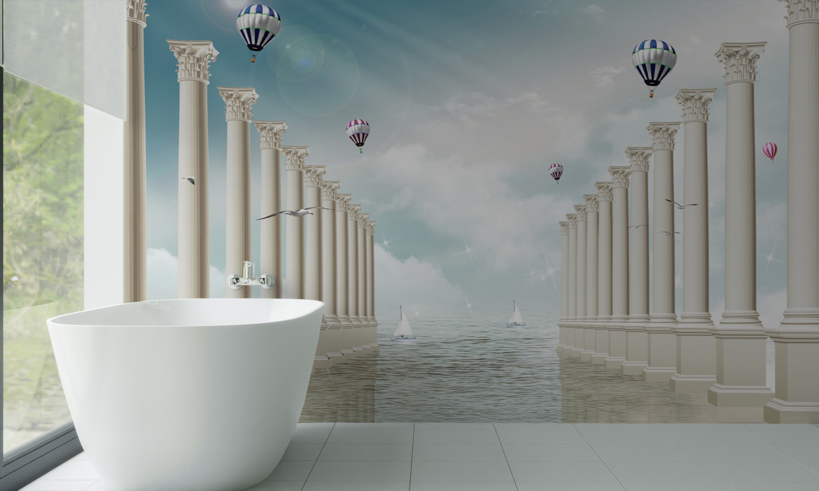 Fototapeta Łuki egiptu na tle błękitnego nieba