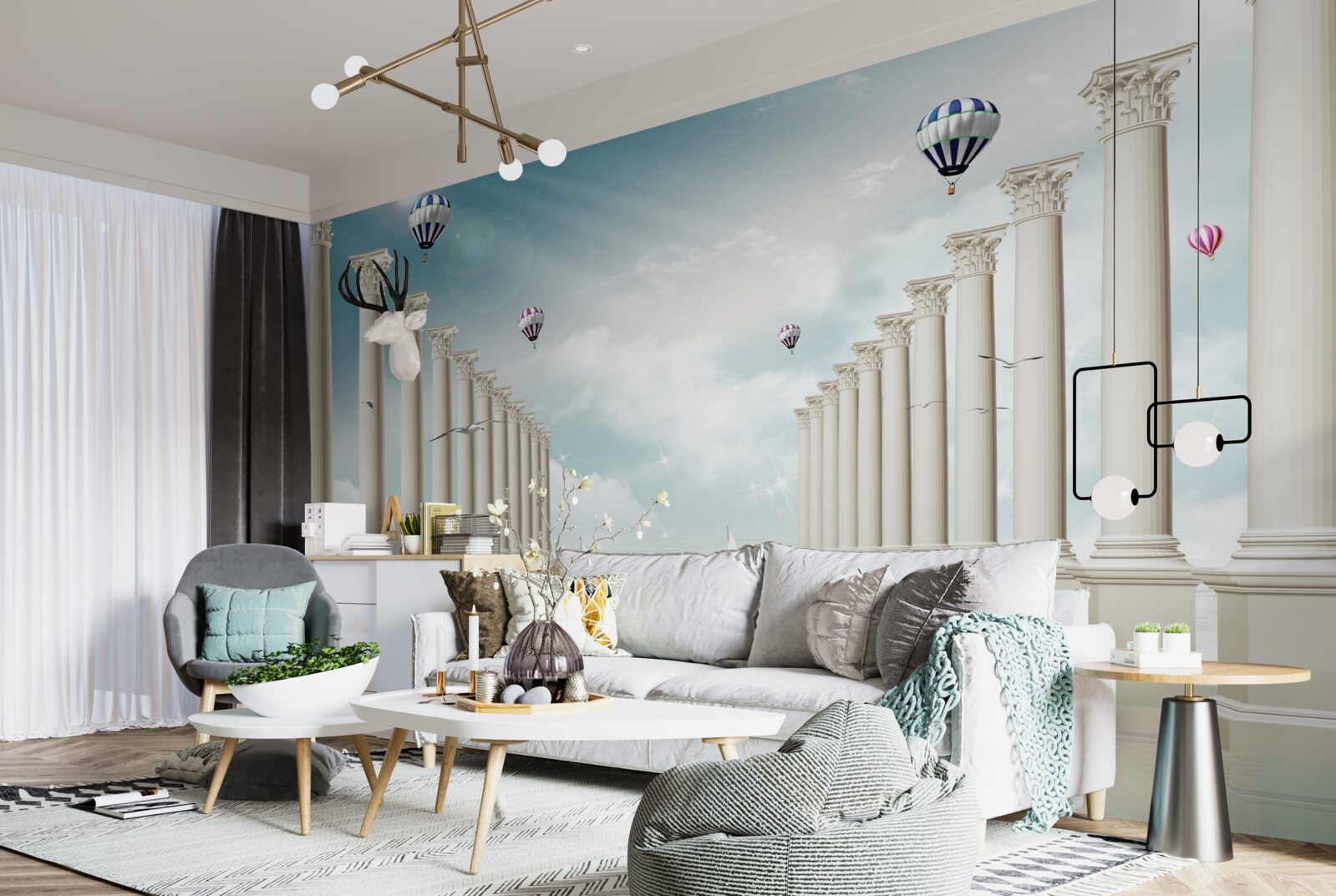 Fototapeta Łuki egiptu na tle błękitnego nieba