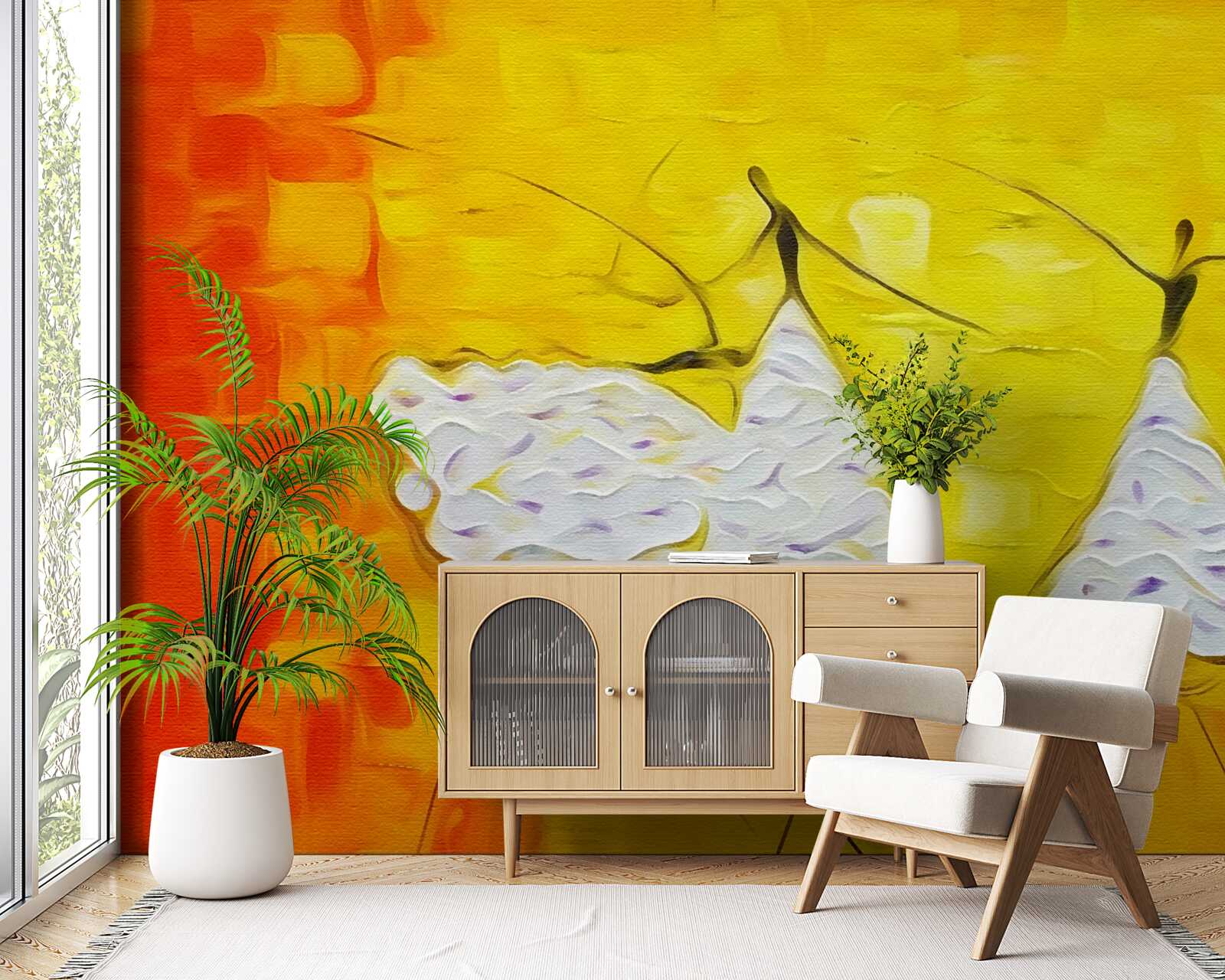 Fototapeta wyrazy dziewcząt ubranych w sukienki ozdobione kwiatami