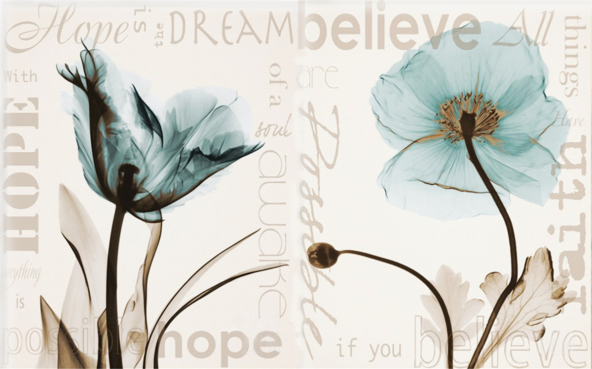 Fototapeta miękkie turkusowe maki