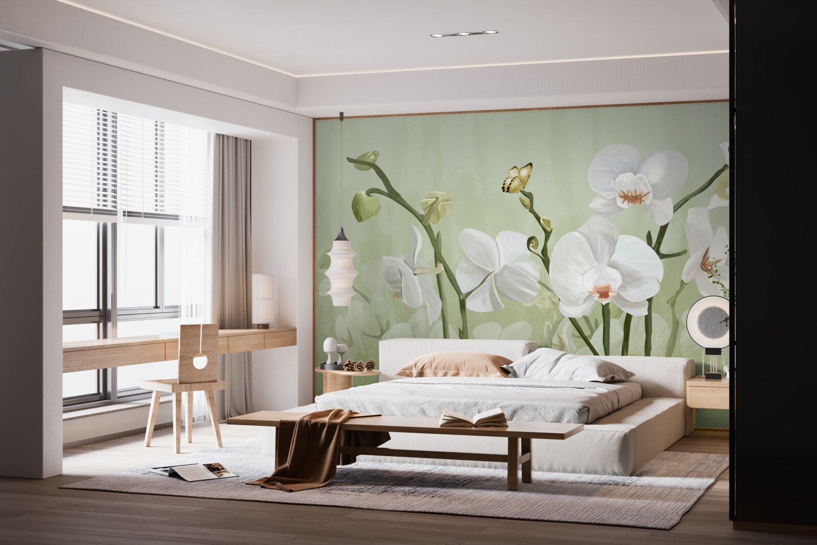 Fototapeta kwiaty białe o nietypowym wyglądzie