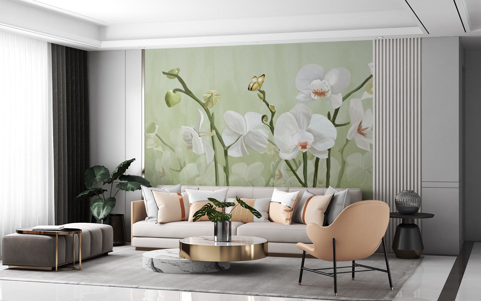 Fototapeta kwiaty białe o nietypowym wyglądzie