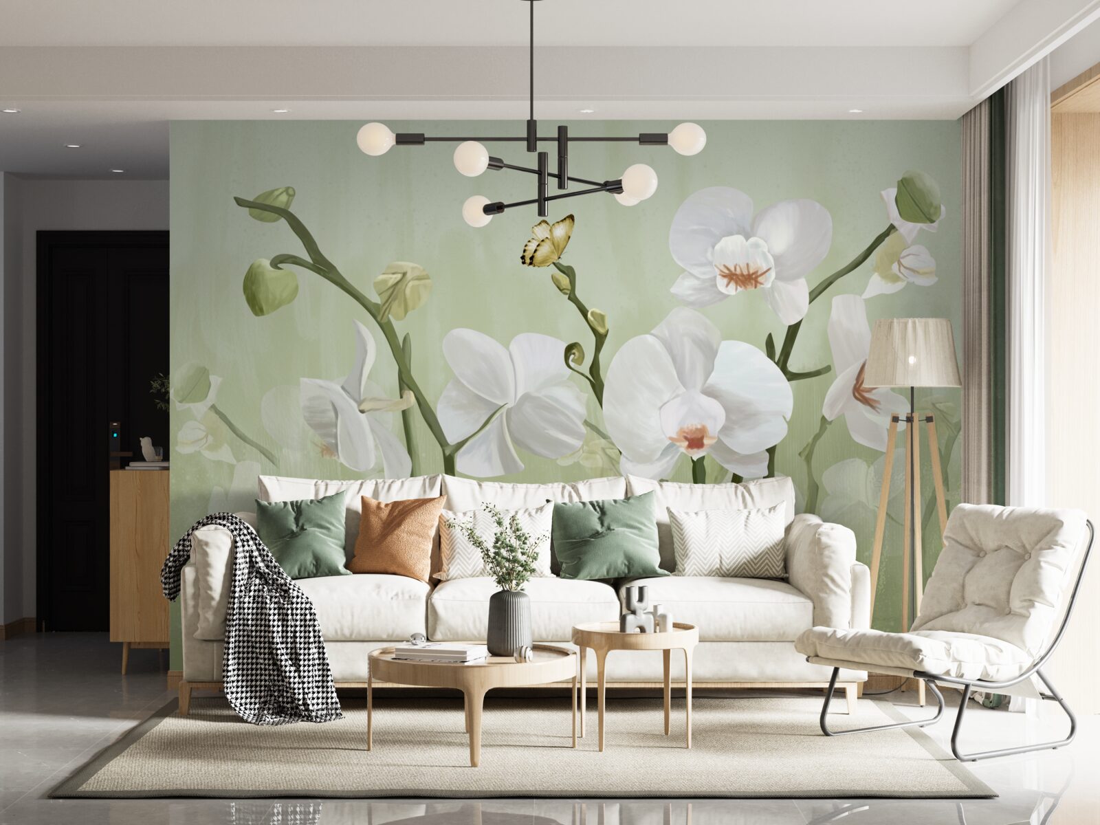 Fototapeta kwiaty białe o nietypowym wyglądzie