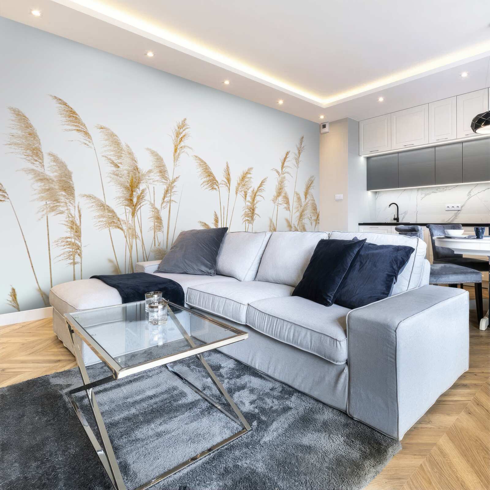 Fototapeta mgła wśród trzcin