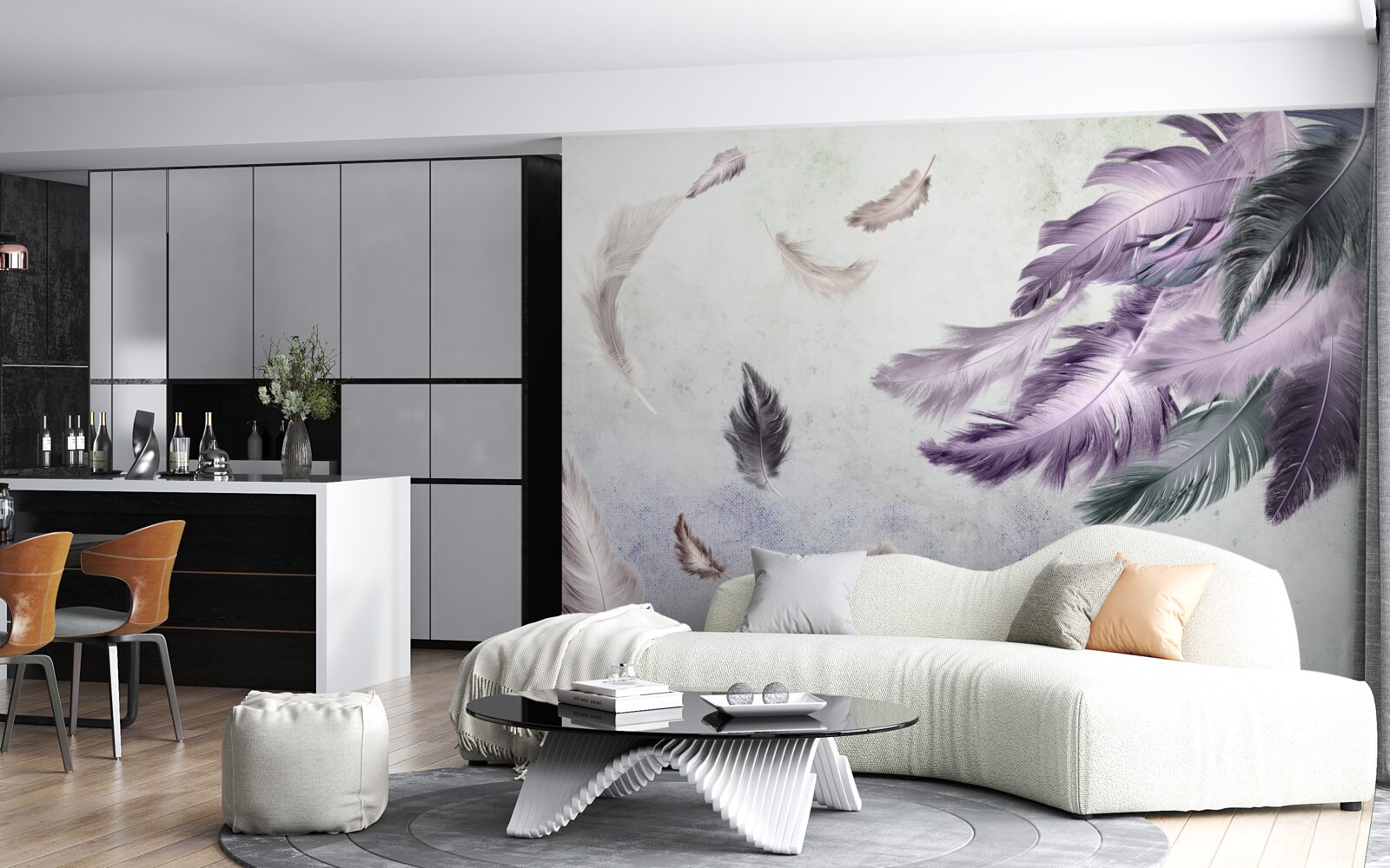 Fototapeta lot lekkich piór